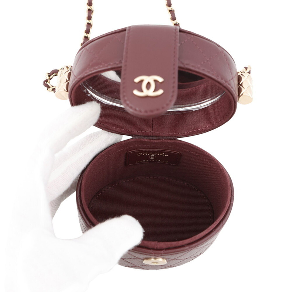 CHANEL Gold Lambskin Leather Logo Shoulder Bag - Picture 5 of 11